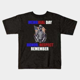 Memorial Day - Honor, Respect, Remember Kids T-Shirt